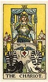 Le chariot carte de tarot Rider Waite Smith