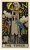 La tour carte de tarot Rider Waite Smith